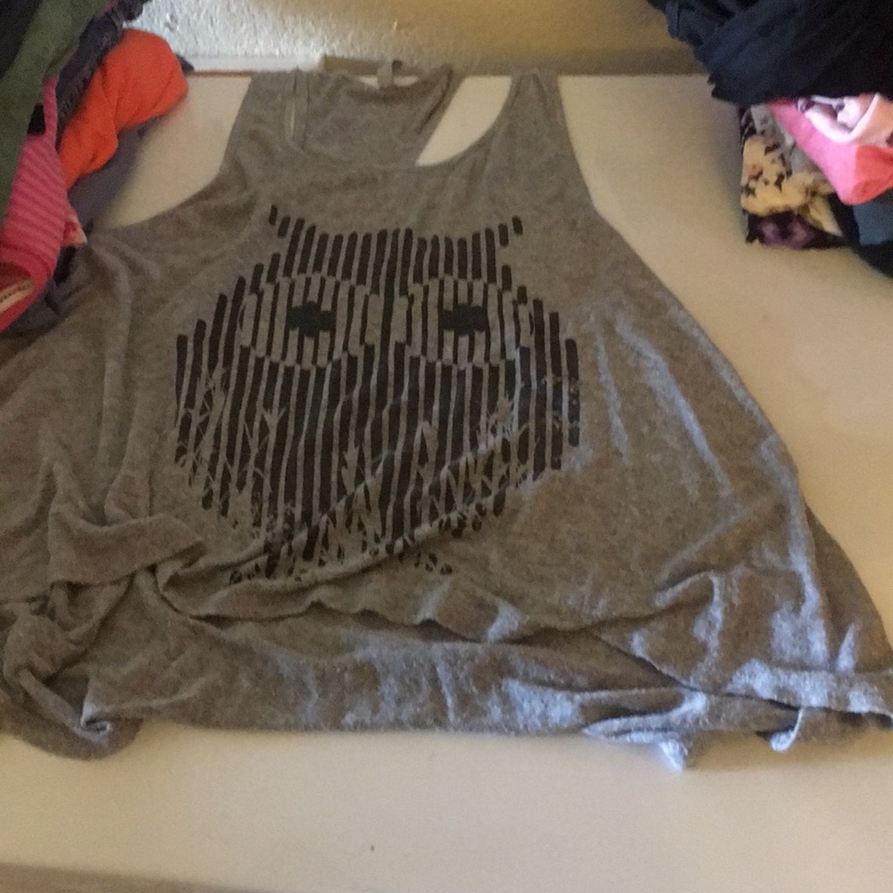 Owl crop top tank top